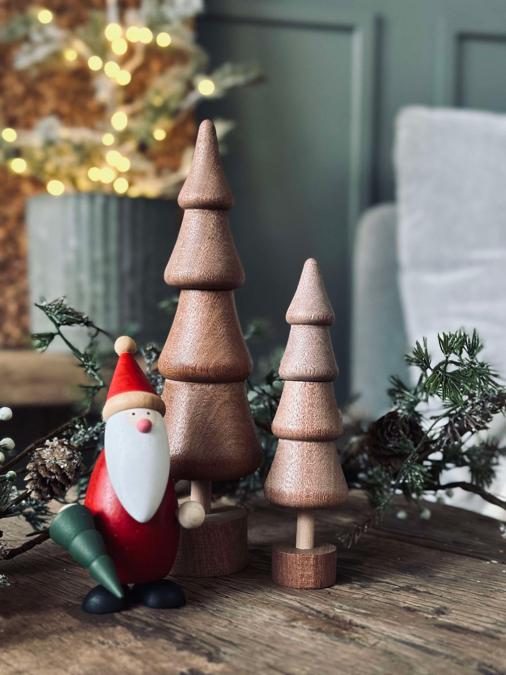 Julgran Wood - Brun large