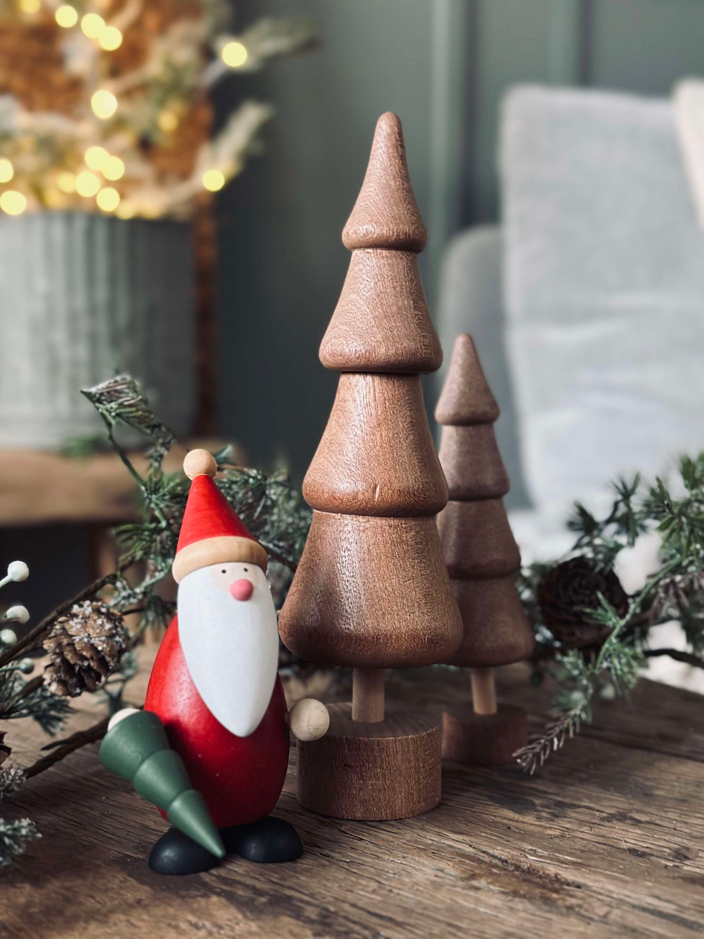 Julgran Wood - Brun large