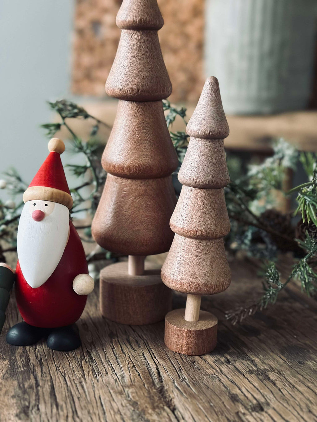 Julgran Wood - Brun small