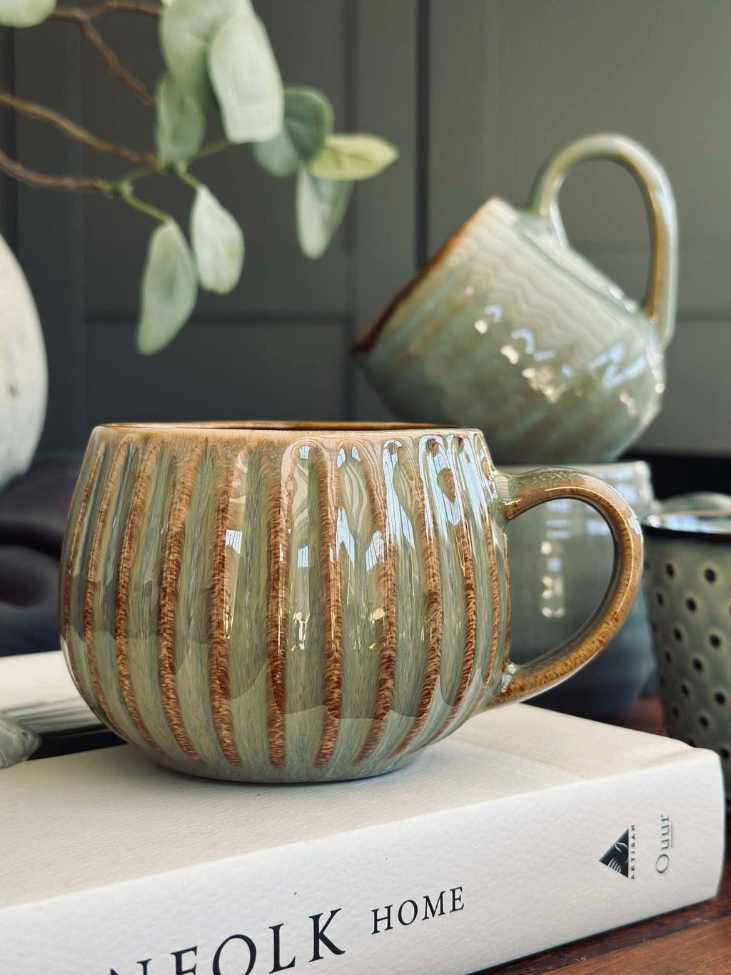 Mugg VIGA Rand - Grå / brun