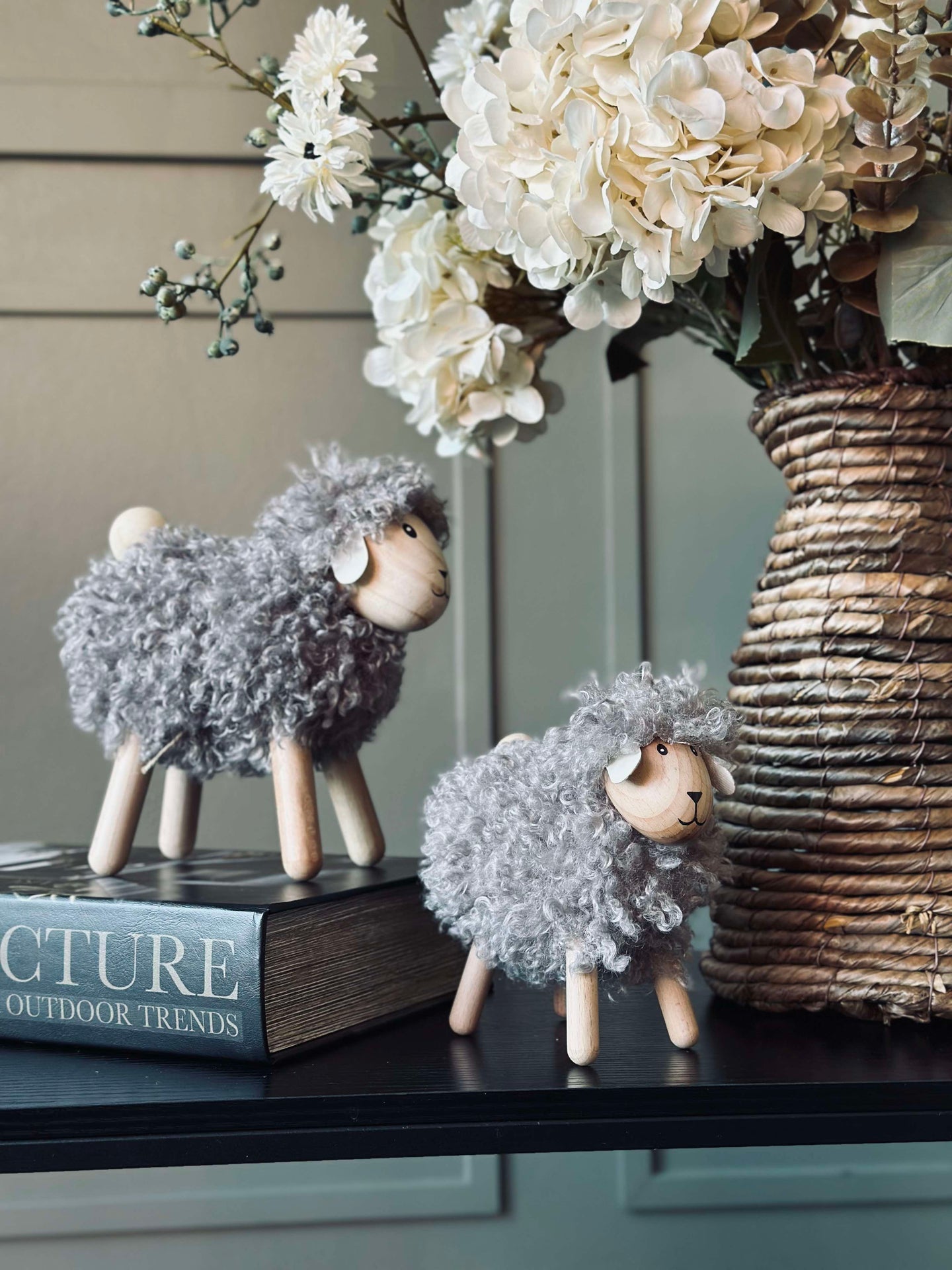 Långhårigt får - Grå Stor