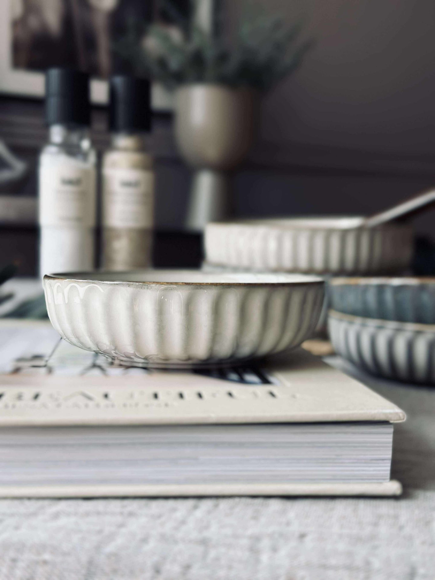 Skål VIGA rand stengods - Sand 12cm