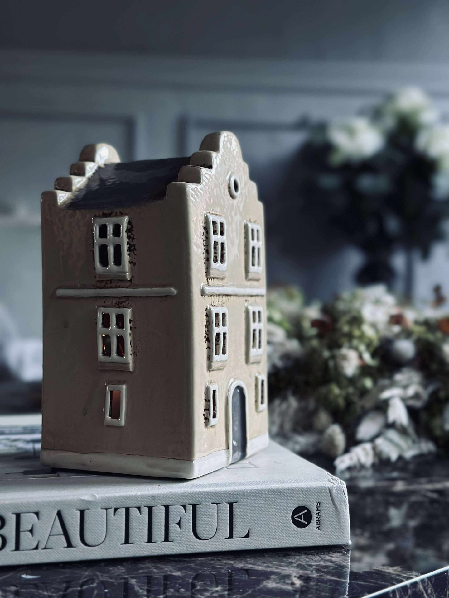 Ljuslykta Keramik - Creme