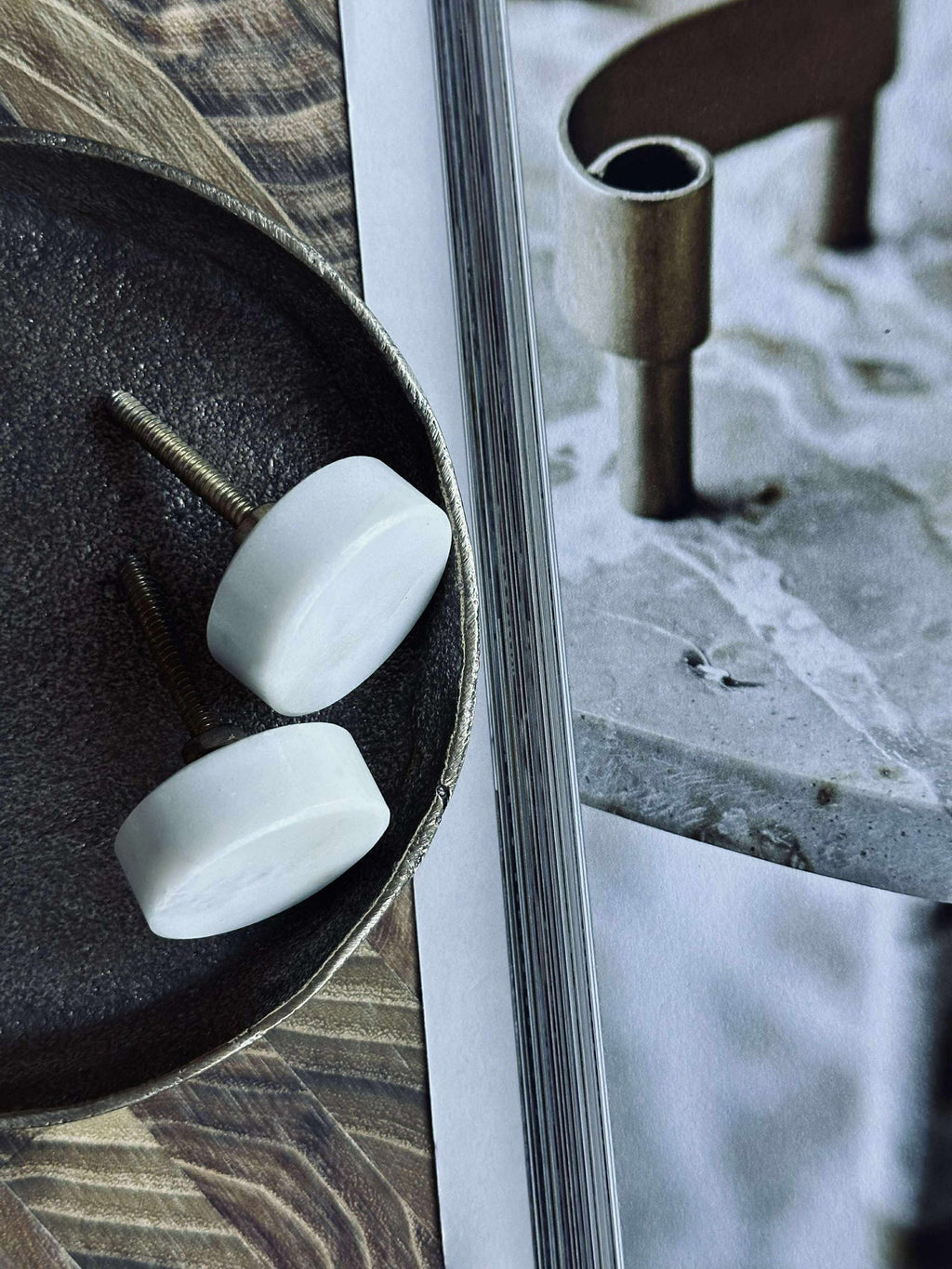 Handtag marmor - 2 st.