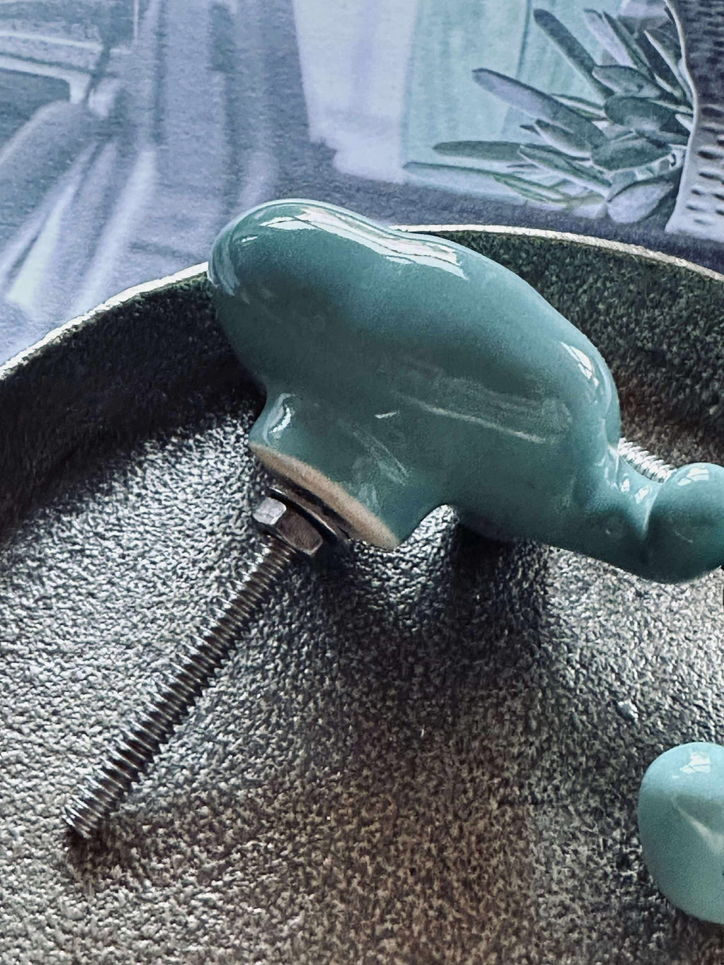 Handtag elefant blå - 2 st.