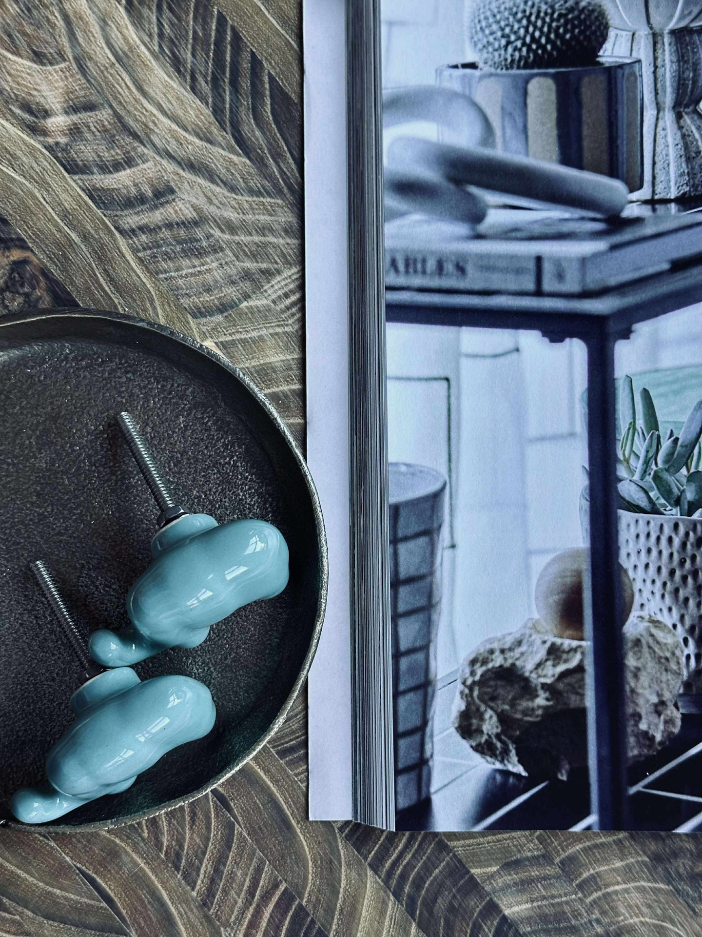 Handtag elefant blå - 2 st.