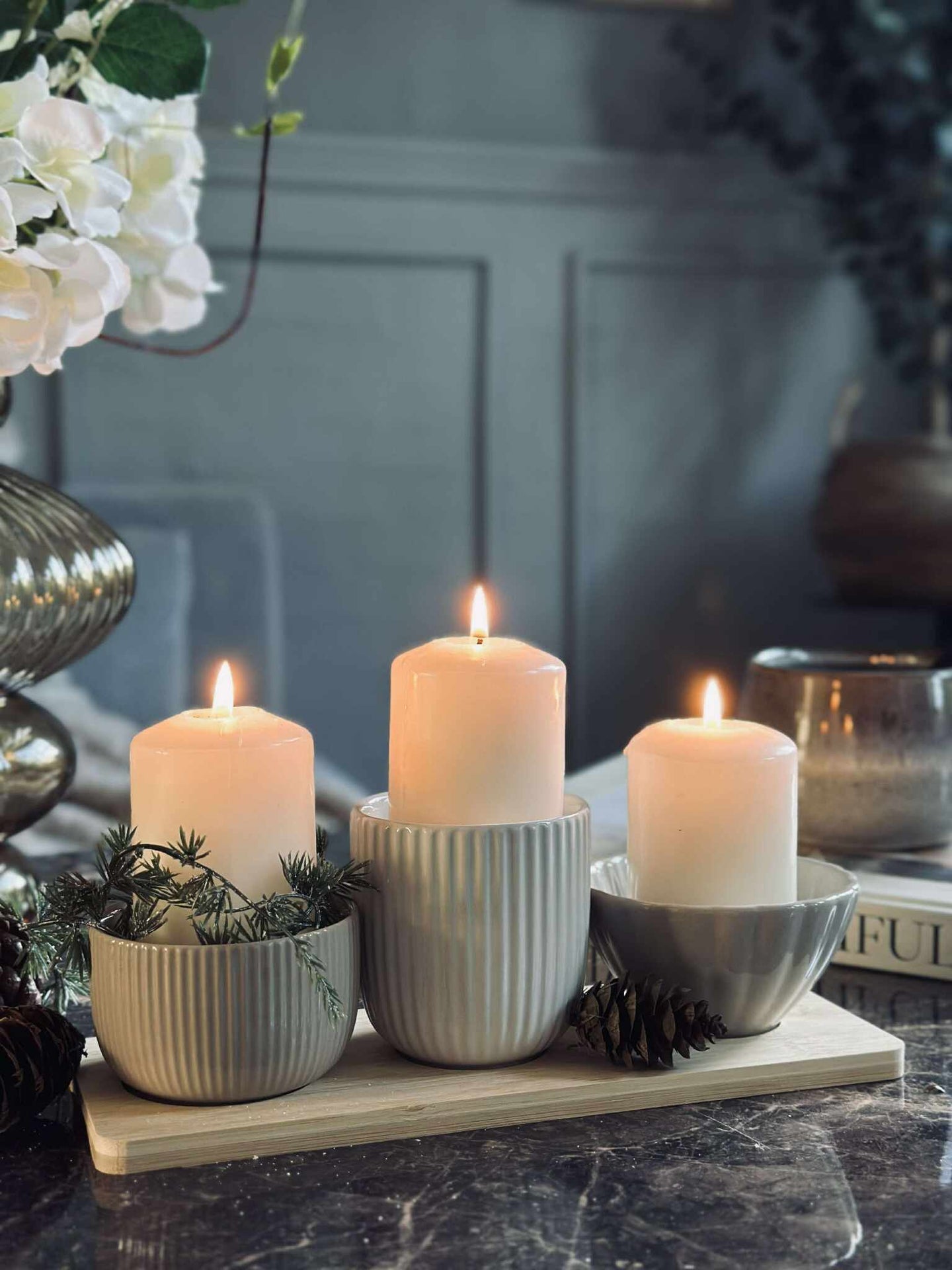 Tapas - 3 skålar och fat