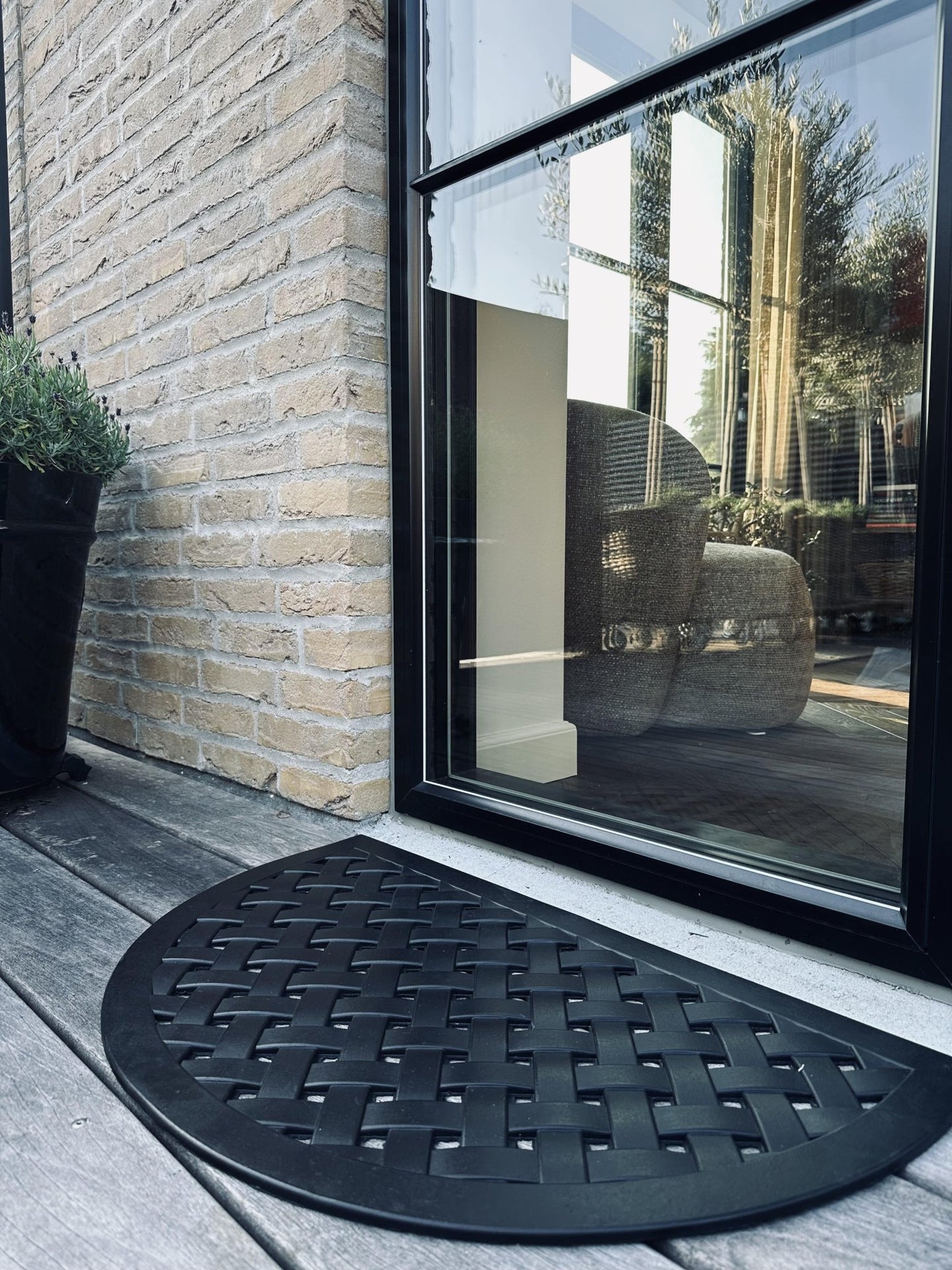 Dörrmatta - Svart halvmåne STORLEK