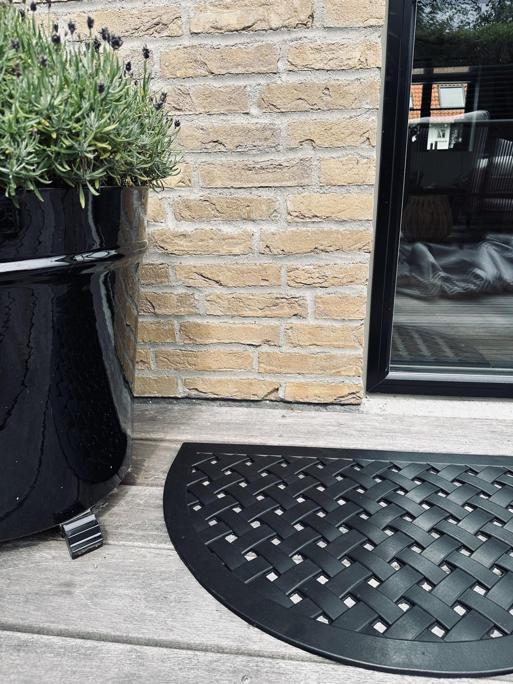 Dörrmatta - Svart halvmåne STORLEK