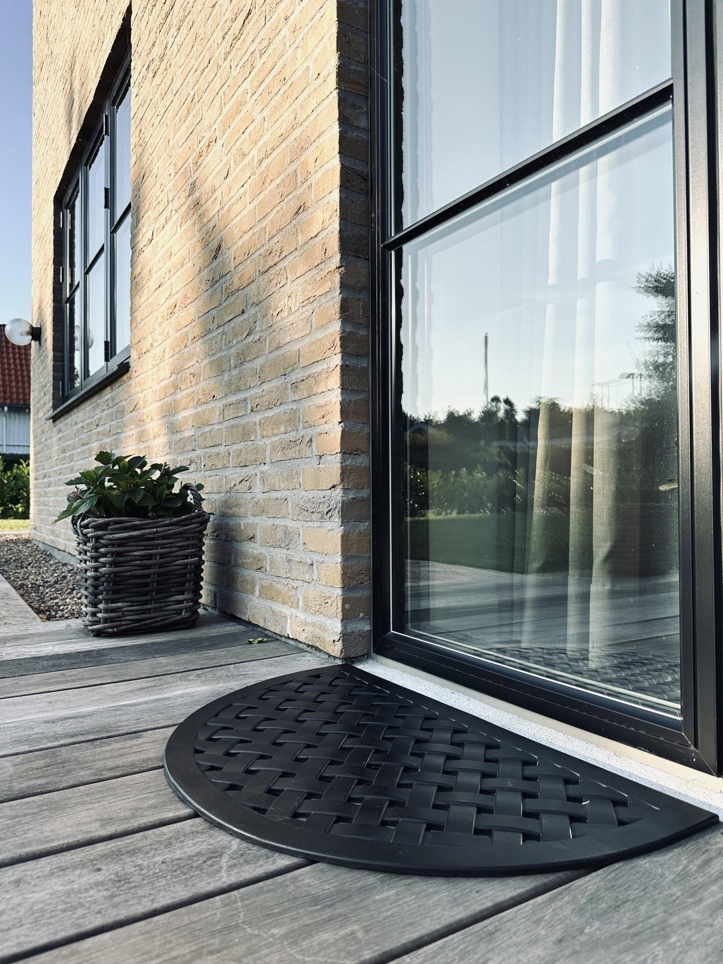 Dörrmatta - Svart halvmåne STORLEK