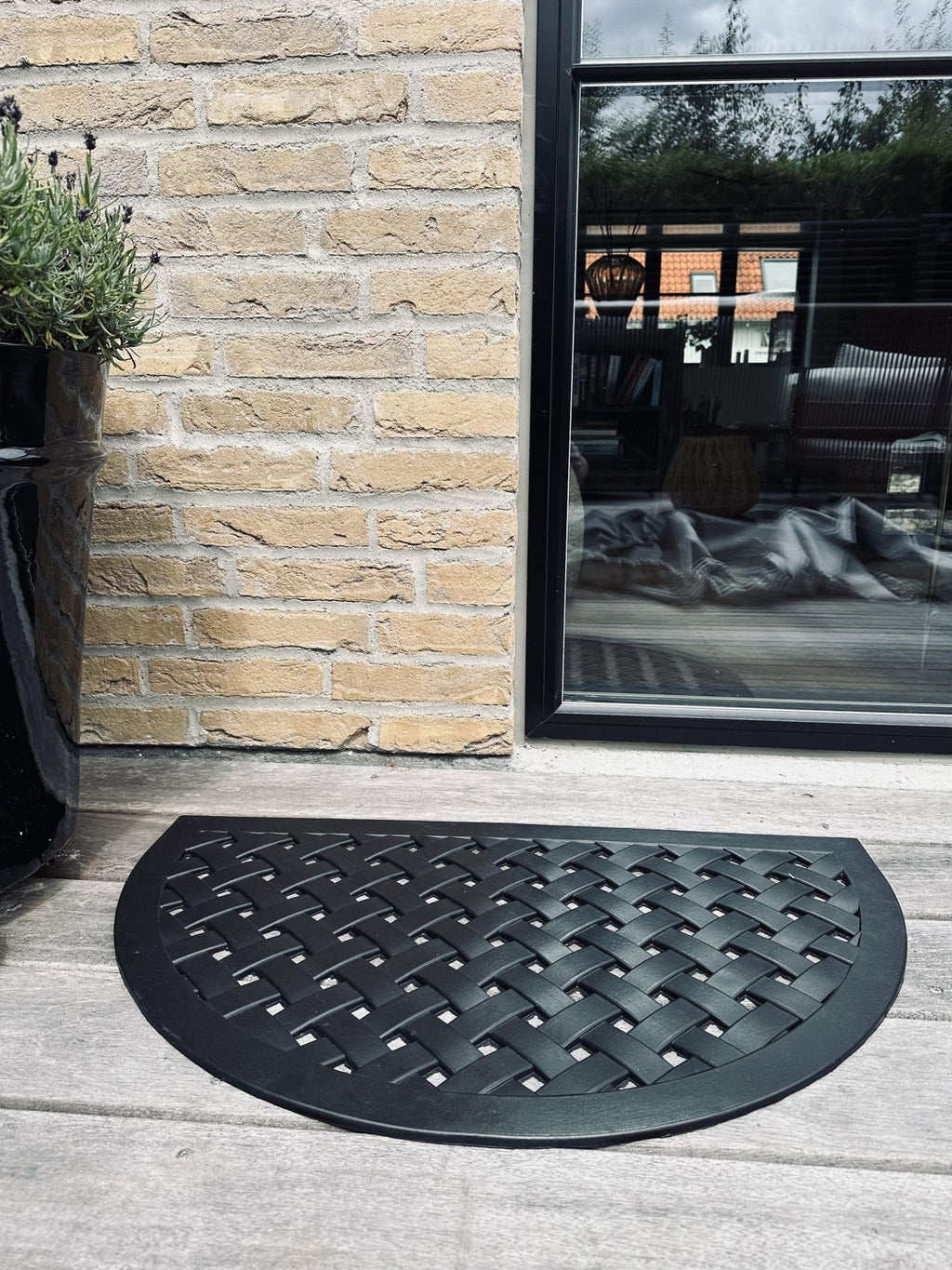 Dörrmatta - Svart halvmåne STORLEK