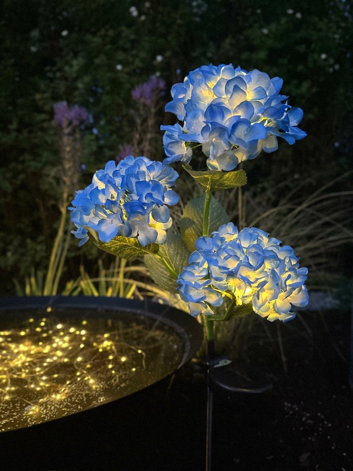 Hortensia med solceller – Blå