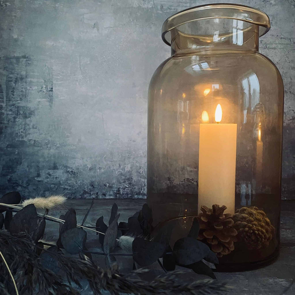 LED Blockljus Vit 3 st Inkl. fjärrkontroll - Platt topp