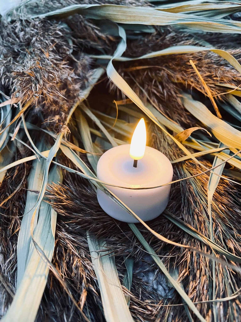 LED värmeljus med ny 3D-låga - 4 st med timer