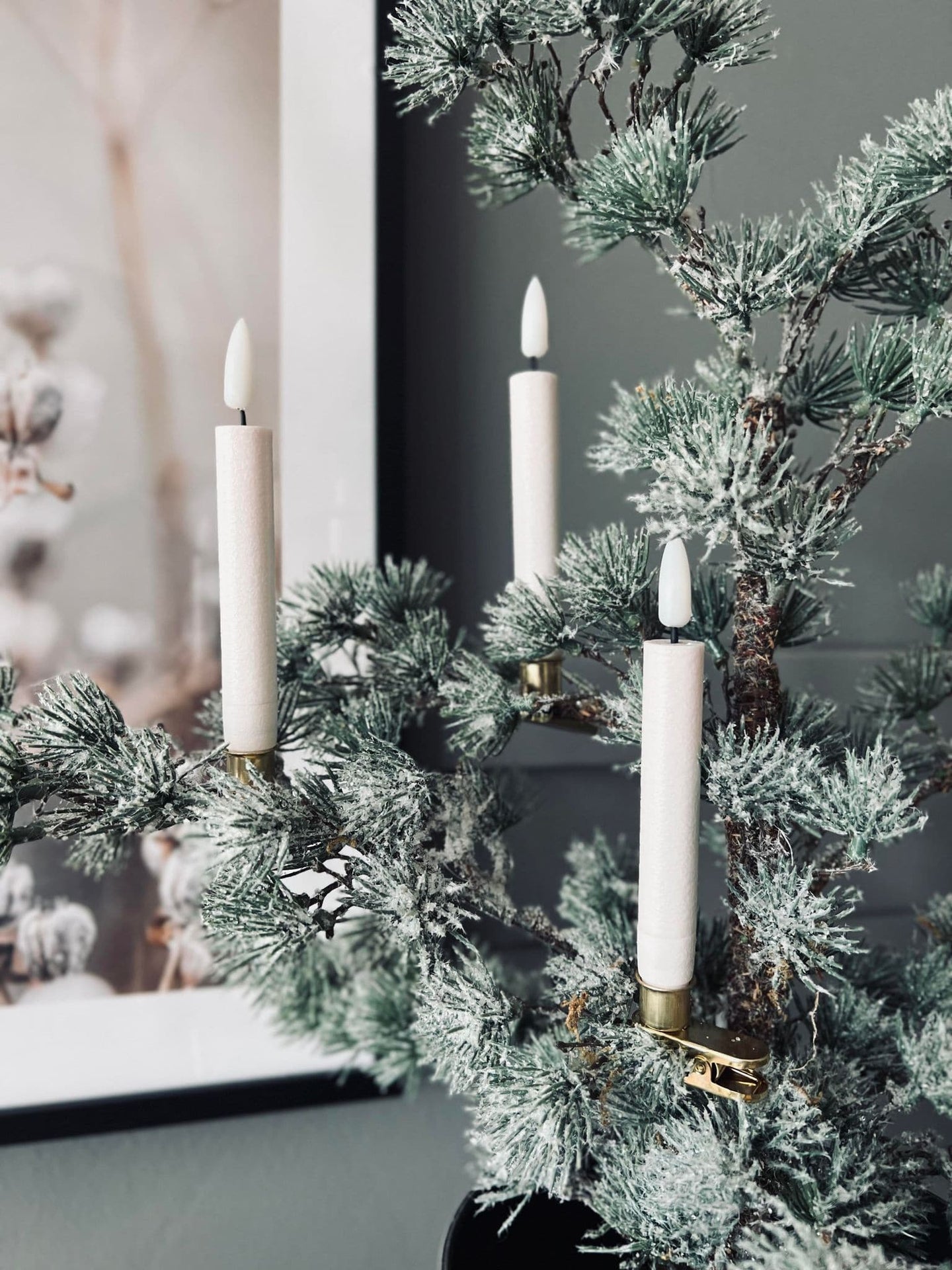 LED Julgransljus 10 st m. Mässhållare och fjärrkontroll