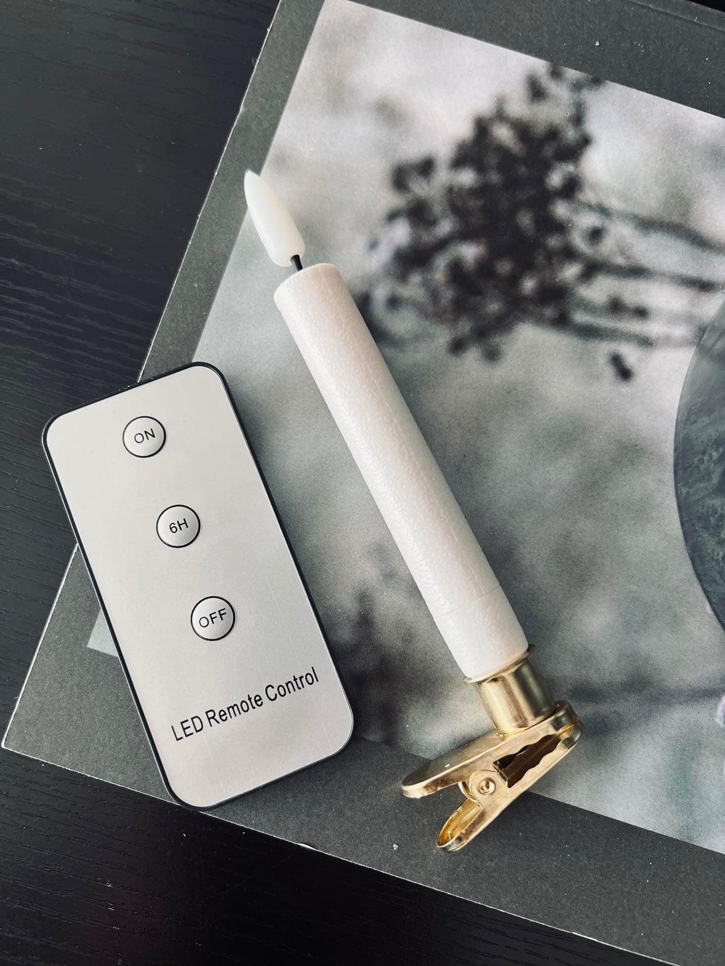 LED Julgransljus 10 st m. Mässhållare och fjärrkontroll