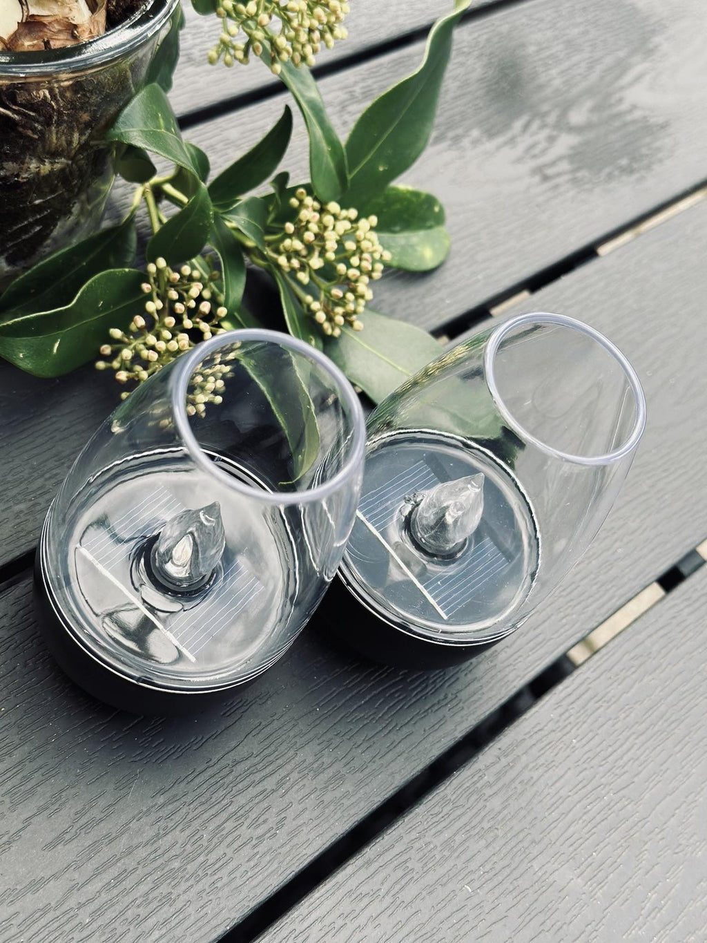 Solcellsdrivna ljusstakar – Set om 2 st