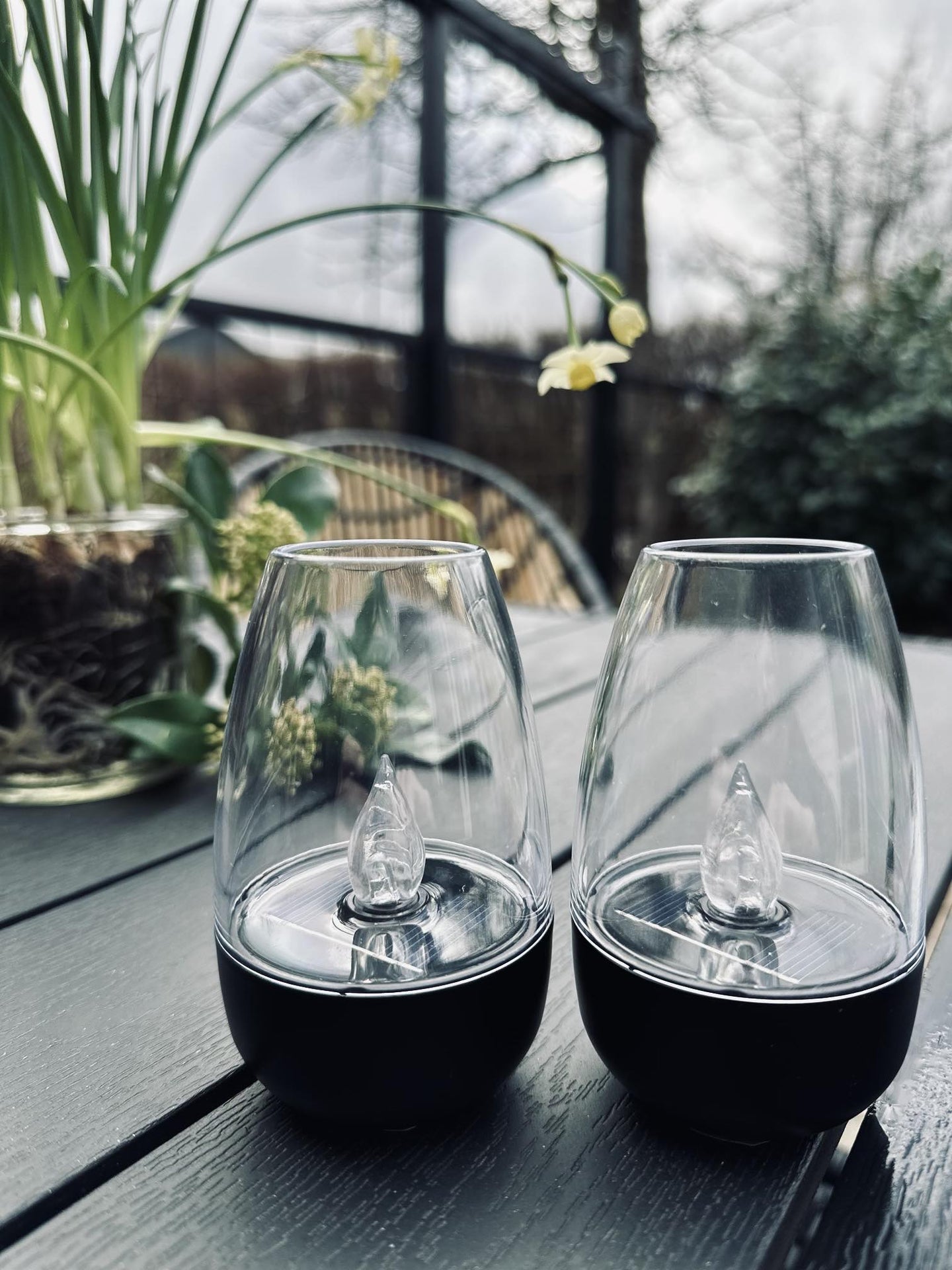 Solcellsdrivna ljusstakar – Set om 2 st